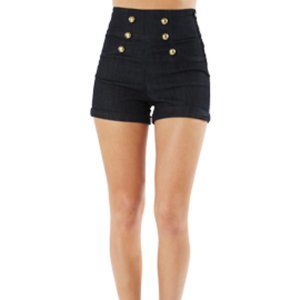 MI It Womens Black High Waisted Short